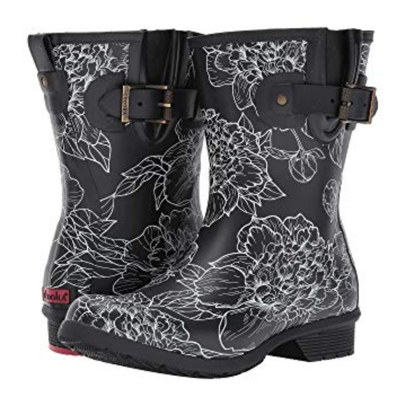 chooka Shoes - NEW Chooka Black White Midi Rain Boots 8.5-9